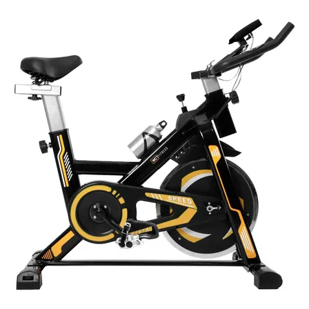 Bicicleta Spinning Com Roda De Inércia De 13kg Wct Fitness Cor Preto Preto/amarelo