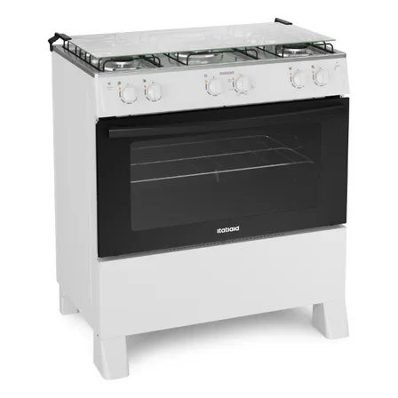 Fogão 5 Bocas A Gás Itatiaia Star Com Acendimento Automático E Forno 88l Branco Bivolt 127/220v