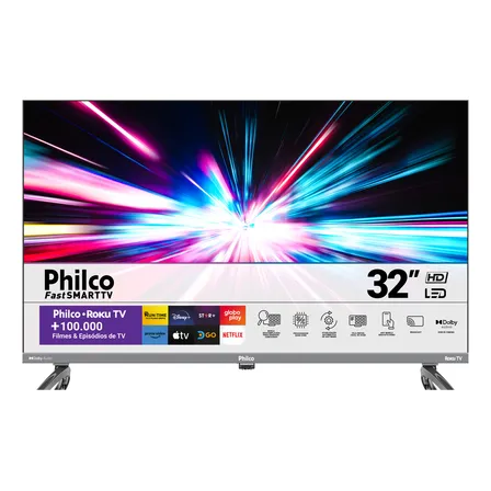 Smart Tv 32 Philco P32vik Roku Led Dolby Audio Hdr Wi-fi 110/220v