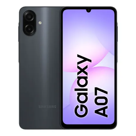 Celular Samsung Galaxy A07 256gb, 8gb, Câmera 50mp, Tela 6.7 , Proteção Ip54, Processador 6nm - Preto
